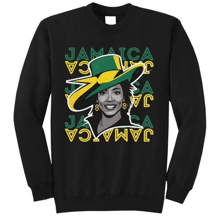 Jamaican Black Woman Girl Happy Independence Day Jamaica Sweatshirt