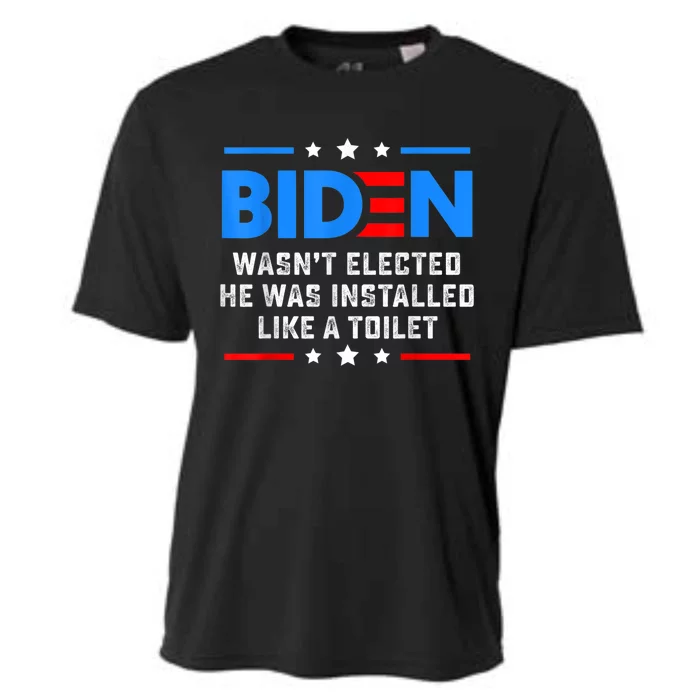 Joe Biden Wasn’t Elected He Was Installed Like A Toilet Cooling Performance Crew T-Shirt