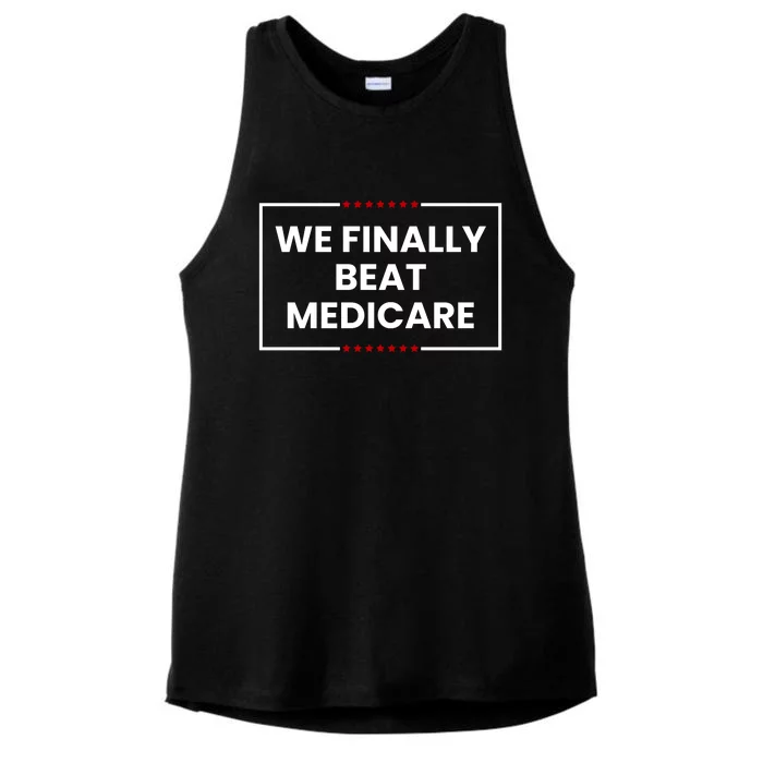 We Finally Beat Medicare Ladies Tri-Blend Wicking Tank