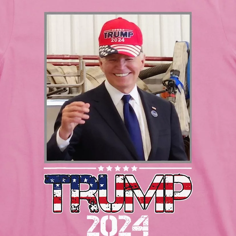 Joe Biden Wearing A Trump Hat Election 2024 T-Shirt