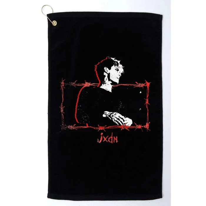 Jxdn Barbed Wire Portrait Platinum Collection Golf Towel