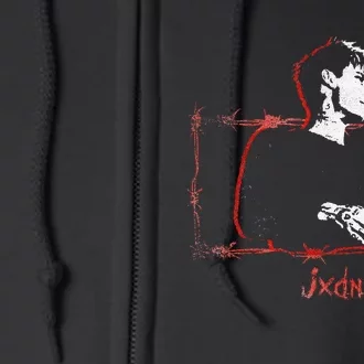 Jxdn Barbed Wire Portrait Full Zip Hoodie