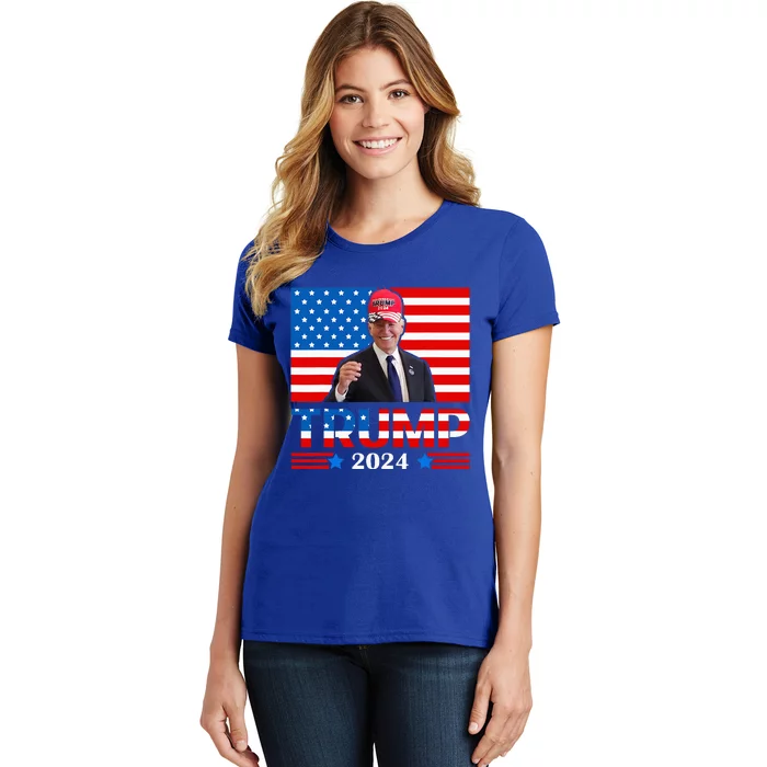 Joe Biden Wearing A Trump Hat Meme 2024 Women's T-Shirt