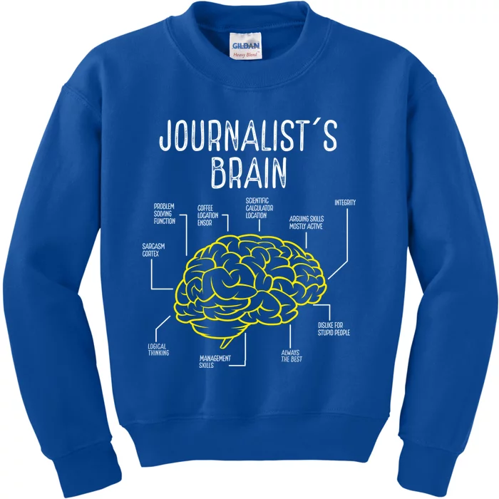 Journalist Brain Writer Reporter Journalism Journalists Meaningful Gift Kids Sweatshirt