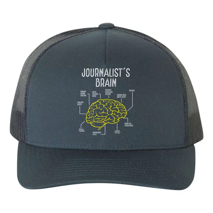 Journalist Brain Writer Reporter Journalism Journalists Meaningful Gift Yupoong Adult 5-Panel Trucker Hat