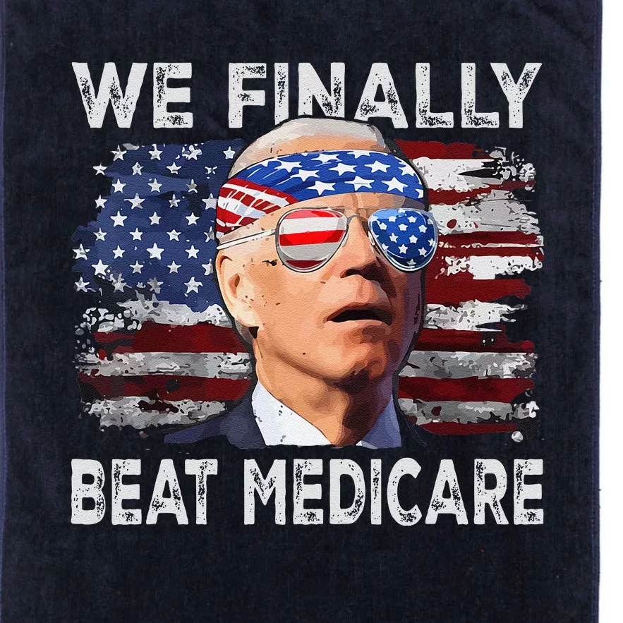 Joe Biden We Finally Beat Medicare Funny Biden Platinum Collection Golf Towel