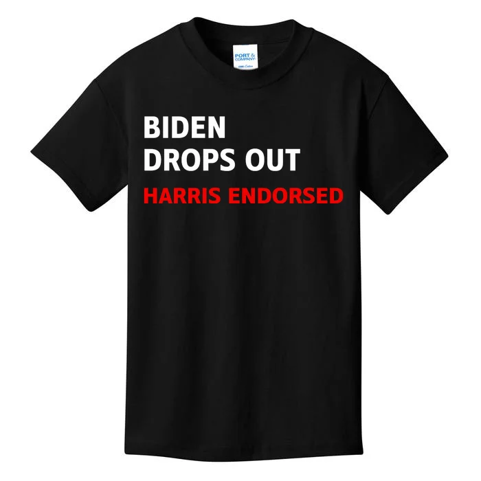 Joe Biden Withdraws Reelection Bid Endorses Kamala Harris For President Kids T-Shirt