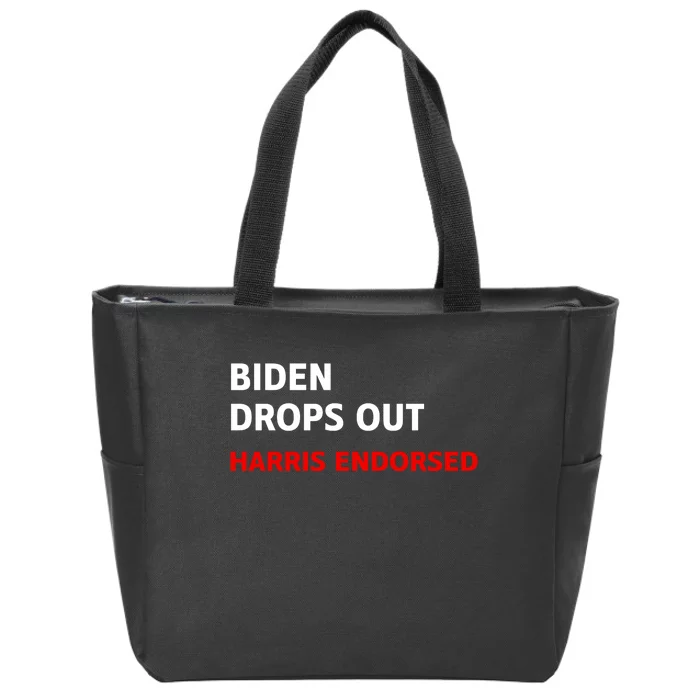 Joe Biden Withdraws Reelection Bid Endorses Kamala Harris For President Zip Tote Bag