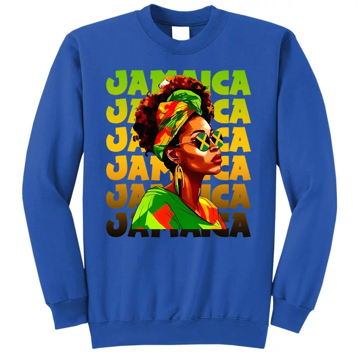 Jamaican Black Woman Melanin Jamaican Girl Afro Hair Pride Sweatshirt