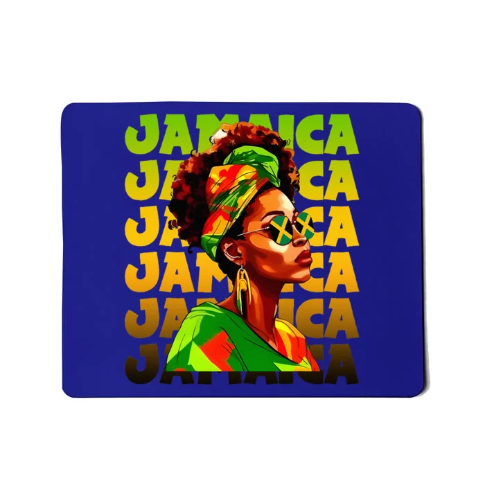 Jamaican Black Woman Melanin Jamaican Girl Afro Hair Pride Mousepad