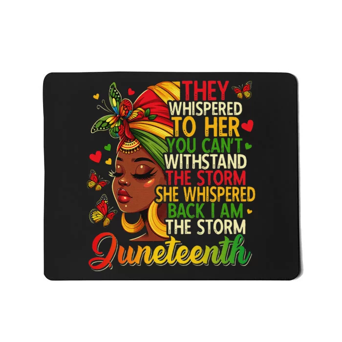 Juneteenth Black Women Girl Black Freedom 1865 History Month Mousepad