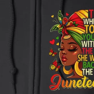 Juneteenth Black Women Girl Black Freedom 1865 History Month Full Zip Hoodie