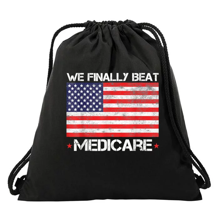 Joe Biden We Finally Beat Medicare Drawstring Bag