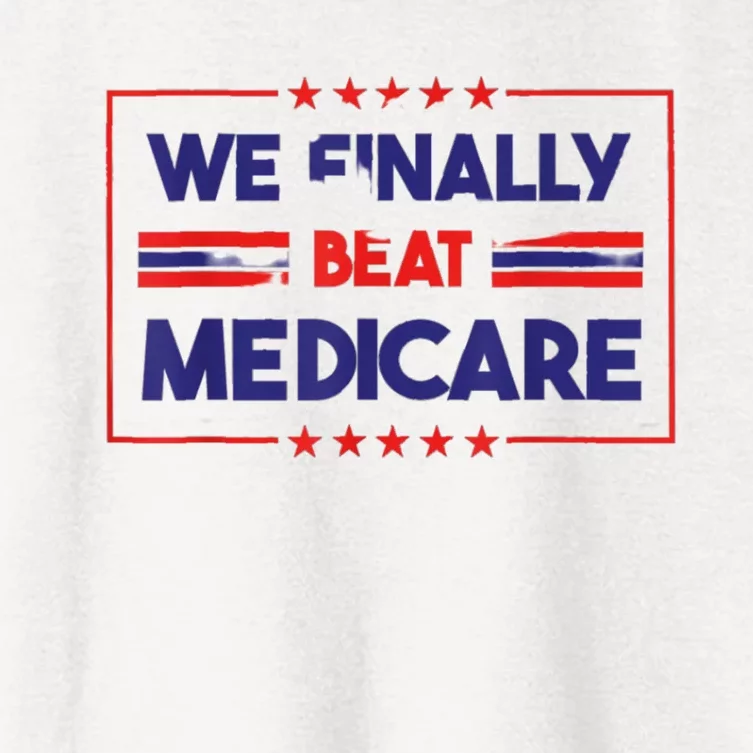 Joe Biden We Finally Beat Medicare Women's Crop Top Tee