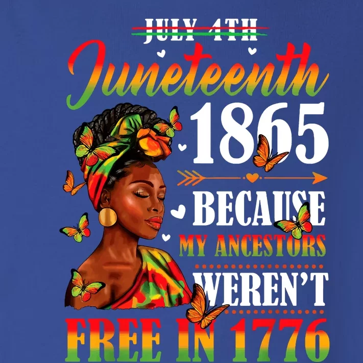 Juneteenth Black Women Because My Ancestor Werent Free 1776 Toddler Long Sleeve Shirt