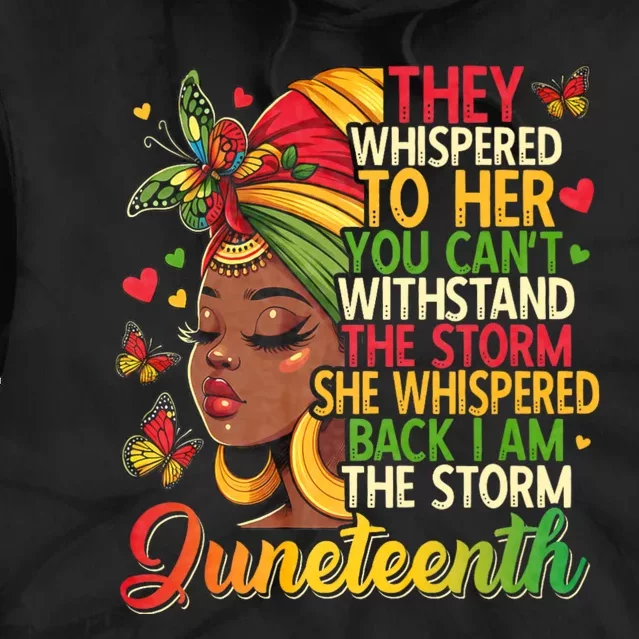 Juneteenth Black Women Girl Black Freedom 1865 History Month Tie Dye Hoodie