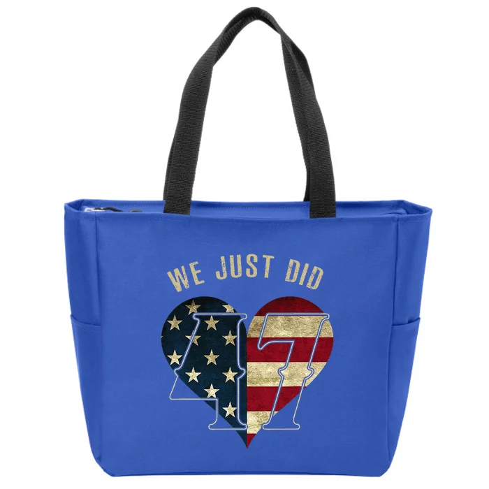 Joe Biden Won We Just Did 47 Response To Trump Zip Tote Bag