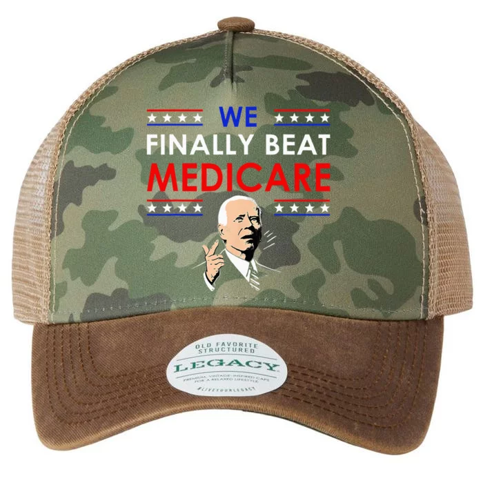 Joe Biden We Finally Beat Medicare Funny Anti Biden Legacy Tie Dye Trucker Hat