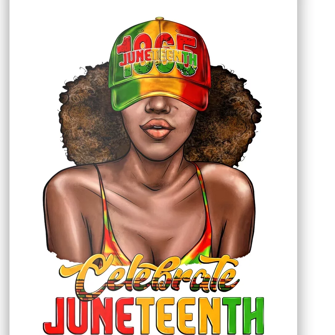 Juneteenth Black Woman Fashion Girl Juneteenth 1865 Black History Month Poster