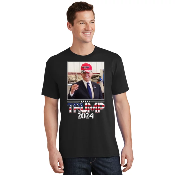 Joe Biden Wearing A Trump Hat Election 2024 T-Shirt