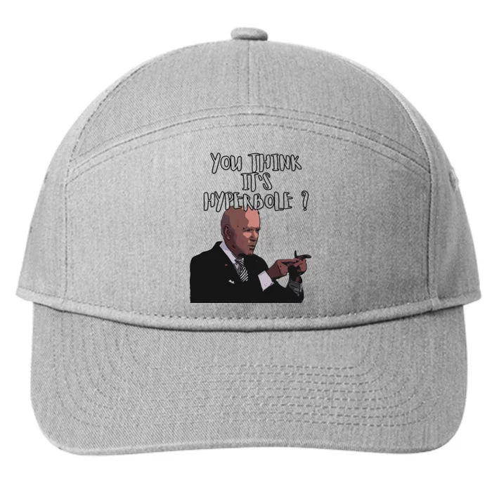 Joe Biden You Thing Its Hyperbole Vote For Kamala 7-Panel Snapback Hat