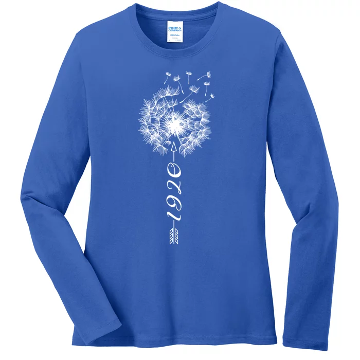 Just Birthday Year 1920 Dandelion Gift Flower Breathe Gift Ladies Long Sleeve Shirt