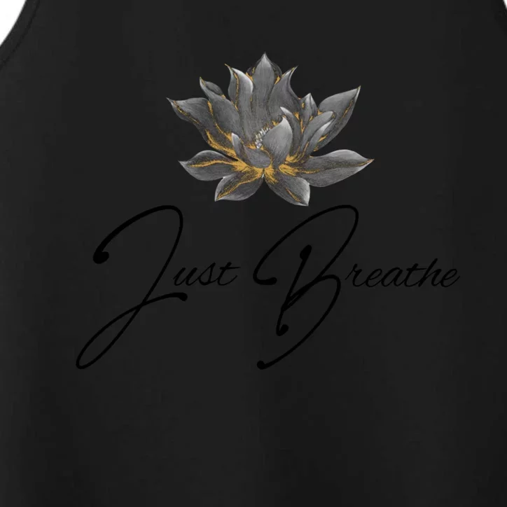 Just Breathe Yoga Yellow Gift Performance Tank