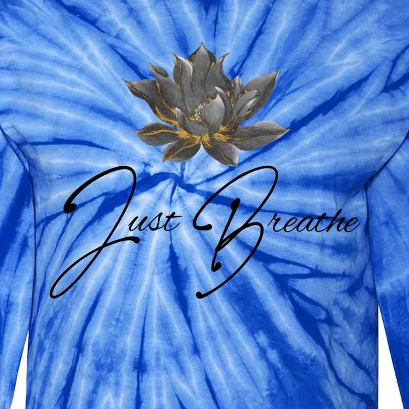 Just Breathe Yoga Yellow Gift Tie-Dye Long Sleeve Shirt