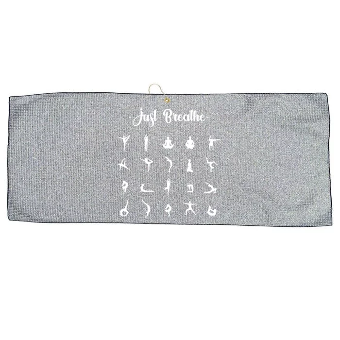 Just Breathe Yoga Meditation Gift Large Microfiber Waffle Golf Towel