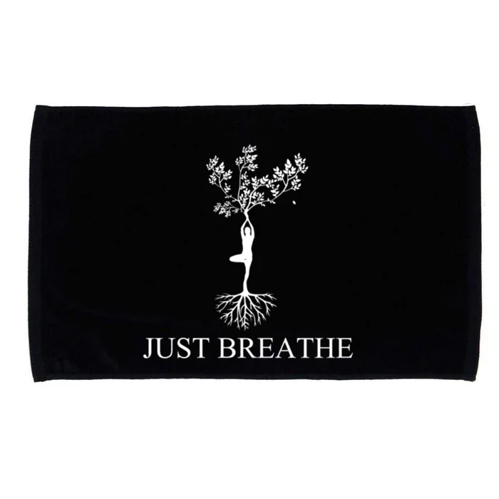 Just Breathe Yoga Gift Microfiber Hand Towel