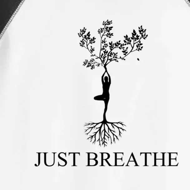 Just Breathe Yoga Gift Toddler Fine Jersey T-Shirt