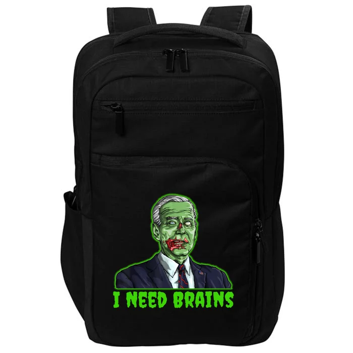 Joe Biden Zombie I Need Brains Impact Tech Backpack