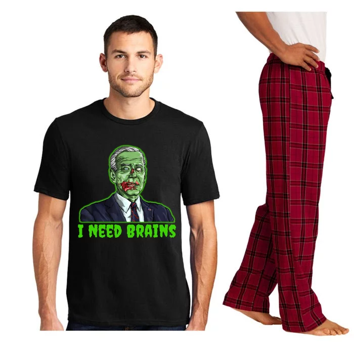 Joe Biden Zombie I Need Brains Pajama Set