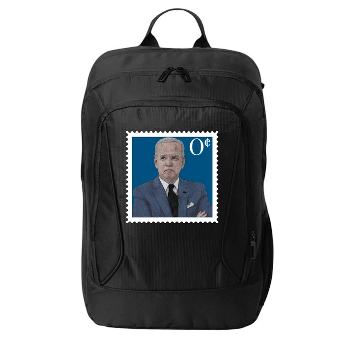 Joe Biden Zero Cents Stamp 0 Funny Worthless President City Backpack