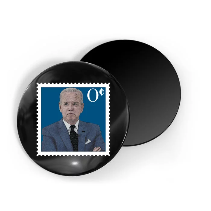 Joe Biden Zero Cents Stamp 0 Funny Worthless President Magnet