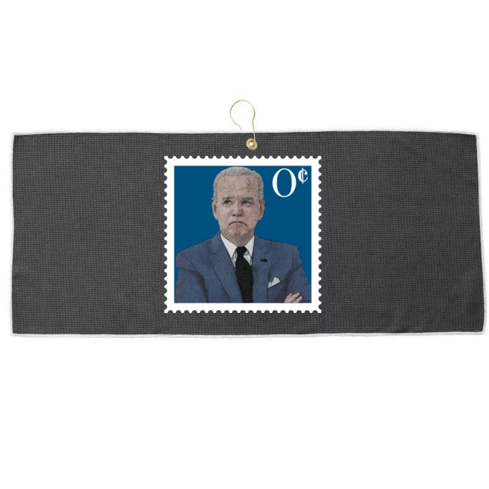 Joe Biden Zero Cents Stamp 0 Funny Worthless President Large Microfiber Waffle Golf Towel