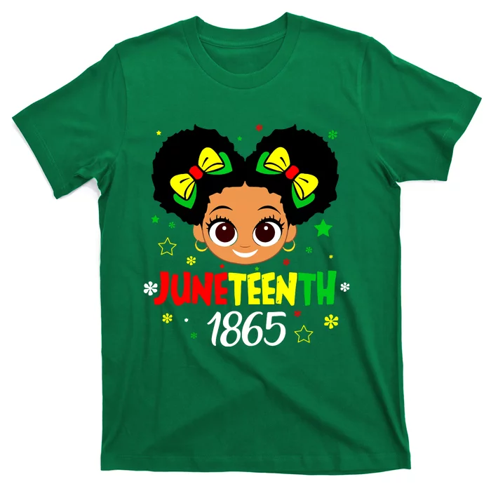 Juneteenth Celebrating 1865 Cute Black Girl T-Shirt