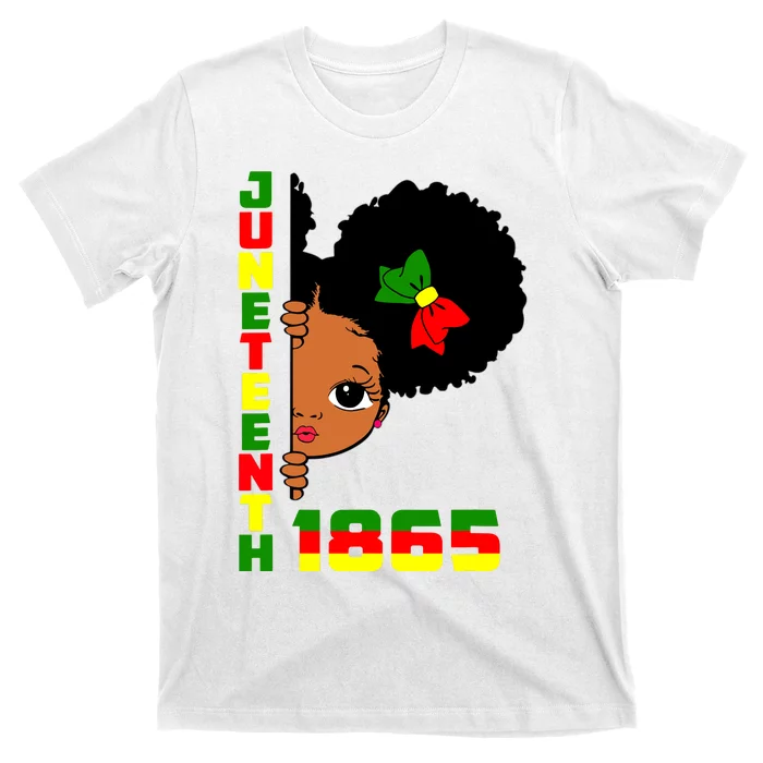 Juneteenth Celebrating 1865 Cute Black Girl T-Shirt