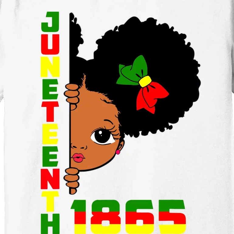 Juneteenth Celebrating 1865 Cute Black Girl Premium T-Shirt