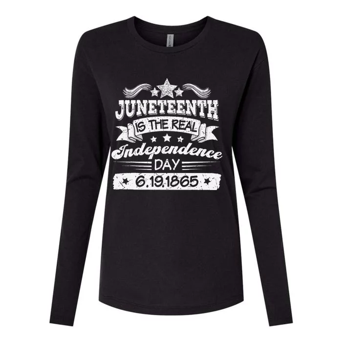 Juneteenth Celebrate 1865Black History African American Womens Cotton Relaxed Long Sleeve T-Shirt