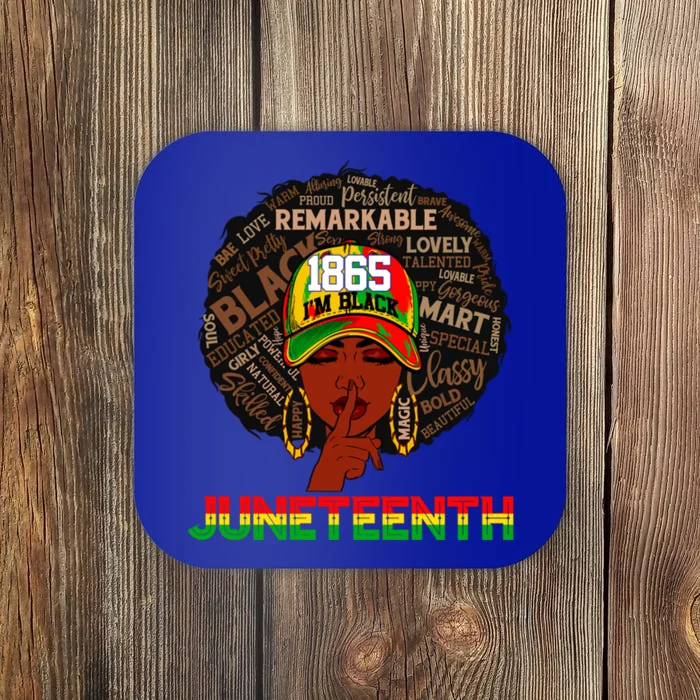 Juneteenth Celebrating 1865 Black History I Am Black Gift Coaster