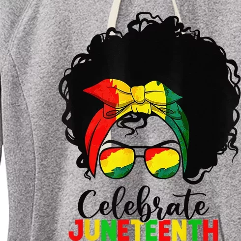 Juneteenth Celebrate 1865 Black History American African Women's Fleece Hoodie