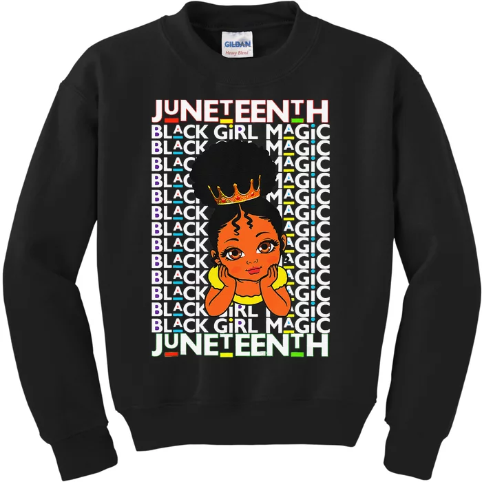 junenth celebrating 1865 cute black princesse Kids Sweatshirt