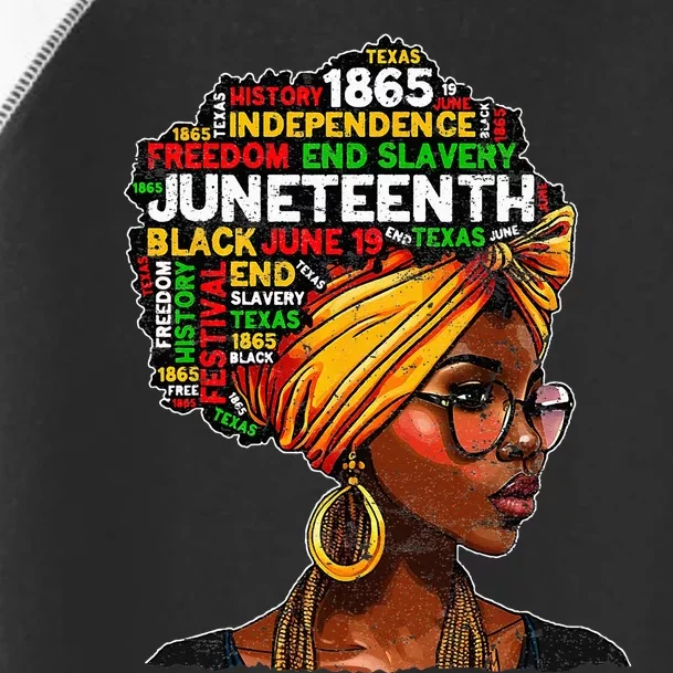 Juneteenth Celebrate 1865 Afro Black Natural Hair Wo Toddler Fine Jersey T-Shirt