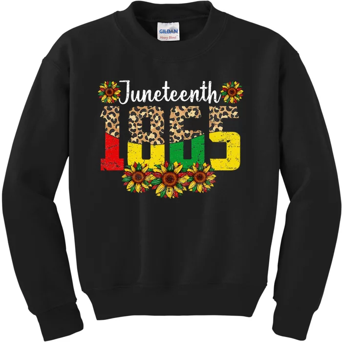 Juneteenth Celebrate 1865 Black History African American Kids Sweatshirt