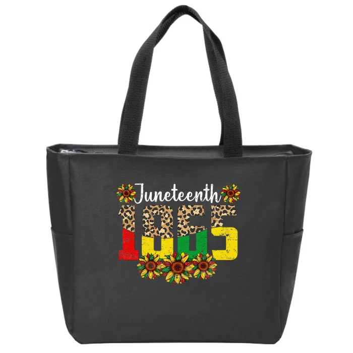 Juneteenth Celebrate 1865 Black History African American Zip Tote Bag