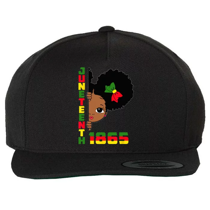 Juneteenth Celebrating 1865 Cute Black Wool Snapback Cap