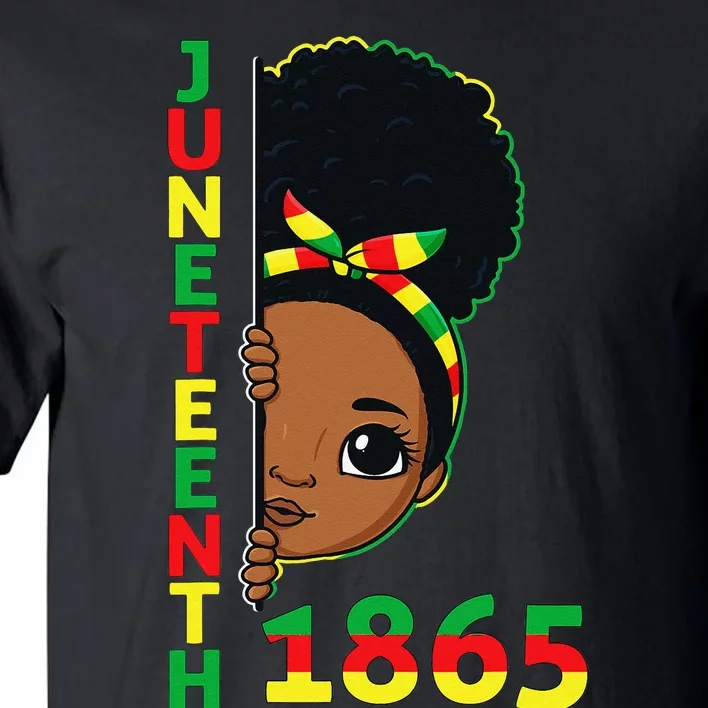 Juneteenth Celebrating 1865 Brown Skin Princess Tall T-Shirt