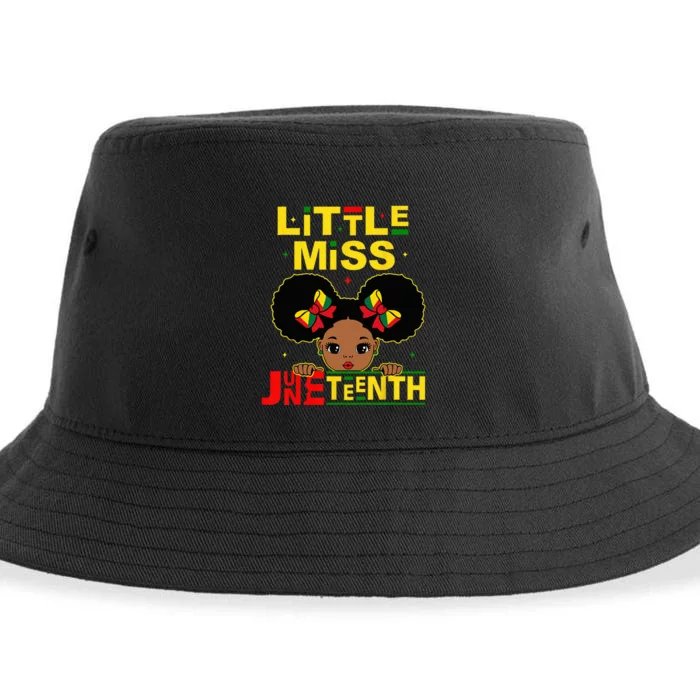 Juneteenth Celebrating 1865 Cute Black Sustainable Bucket Hat