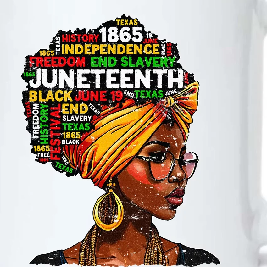 Juneteenth Celebrate 1865 Afro Black Natural Hair Black Color Changing Mug